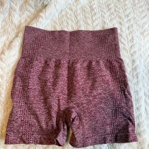 Women's Maroon High-Waisted Shorts